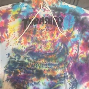 Tie dye thrasher hoodie